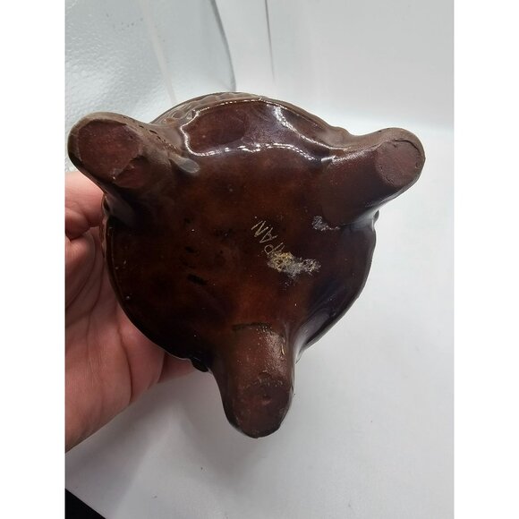 Vintage Souvenir Brown‎ Six Flags Pot Pin Cushion With Retractable Tape Measure - Picture 7 of 11